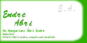 endre abri business card